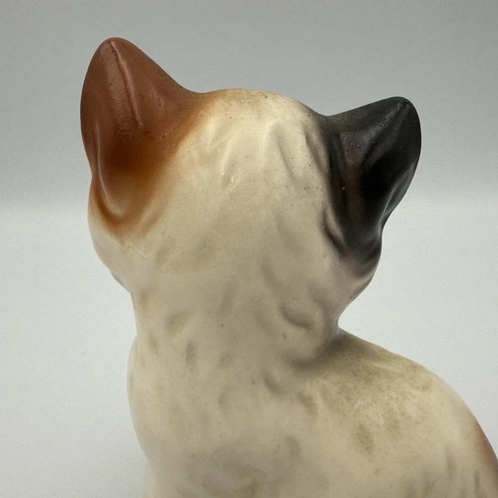 Vintage Norleans Ceramic Orange Cat With Blue Eyes Made in Japan 5